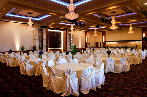 Installed speakers and wiring for a commercial venue